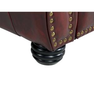 CANAPEA DE LUX CHESTERFIELD HEREFORD 168CM, 2 LOCURI, DIN PIELE NATURALA, CULOARE ROSU ANTIC, ARTIM SELECTION - Img 2