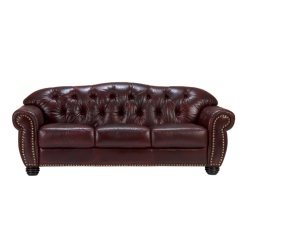 CANAPEA DE LUX CHESTERFIELD HEREFORD 224CM, 3 LOCURI, DIN PIELE NATURALA, CULOARE ROSU ANTIC, ARTIM SELECTION