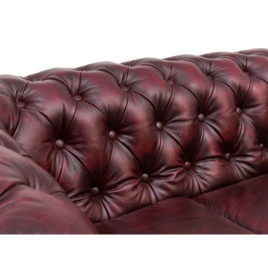CANAPEA DE LUX CHESTERFIELD HEREFORD 268CM, 4 LOCURI, DIN PIELE NATURALA, CULOARE ROSU ANTIC, ARTIM SELECTION - Img 3