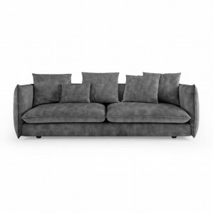 CANAPEA DEOSEBITA, 225CM, CATIFEA GRI, DESIGN RETRO, ARTIM GROUP SELECTION - Img 6