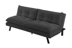 CANAPEA EXTENSIBILA COCO 190CM, 3 LOCURI, REALIZATA DIN LEMN SI CATIFEA, DE CULOARE GRI, ARTIM GROUP SELECTION