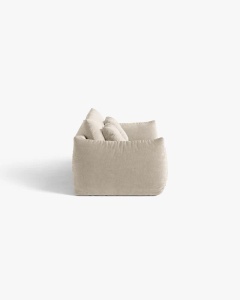 CANAPEA EXTENSIBILA CU 3 LOCURI, BLOOM, 232 CM, BEJ DESCHIS, CU TAPITERIE DIN TEXTIL STRUCTURAT WIND, MICADONI - Img 3