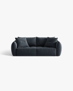 CANAPEA EXTENSIBILA CU 3 LOCURI, BLOOM, 250 CM, ALBASTRU MARIN, CU TAPITERIE DIN TEXTIL STRUCTURAT WIND, MICADONI
