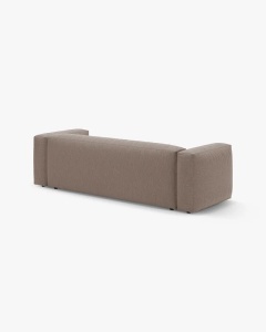 CANAPEA EXTENSIBILA, CU 3 LOCURI, MARTINA, BEJ INCHIS, 264 CM, CU TAPITERIE DIN TEXTIL STRUCTURAT BOSTON, MICADONI - Img 5
