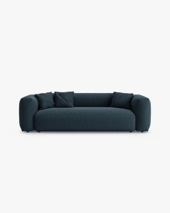 CANAPEA EXTENSIBILA, CU 3 LOCURI, MARTINA, BLUE JEANS, 264 CM, CU TAPITERIE DIN TEXTIL STRUCTURAT BOSTON, MICADONI