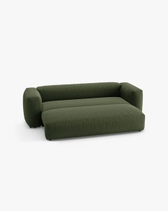 CANAPEA EXTENSIBILA, CU 3 LOCURI, MARTINA, VERDE, 264 CM, CU TAPITERIE DIN TEXTIL STRUCTURAT BOSTON, MICADONI - Img 3
