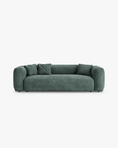 CANAPEA EXTENSIBILA, CU 3 LOCURI, MARTINA, VERDE MUSCHI, 264 CM, CU TAPITERIE DIN TEXTIL CATIFEA VOGUE, MICADONI