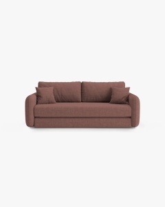 CANAPEA EXTENSIBILA DORMI, ROZ INCHIS, 225X94 CM, TAPITAT CU TAPITERIE DIN TEXTIL STRUCTURAT MOLYBDEN, MICADONI