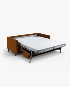 CANAPEA EXTENSIBILA GLORIA, CU 2 LOCURI, MARO, 102X186 CM, TAPITAT CU TAPITERIE DIN TEXTIL CATIFEA SALVADOR, MICADONI - Img 2