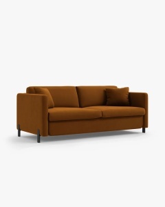 CANAPEA EXTENSIBILA GLORIA, CU 2 LOCURI, MARO, 102X206 CM, TAPITAT CU TAPITERIE DIN TEXTIL CATIFEA SALVADOR, MICADONI - Img 6