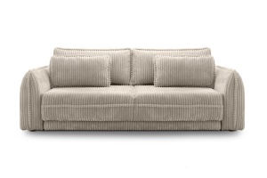 CANAPEA EXTENSIBILA NOA, CONFECTIONATA DIN TEXTIL, ARCURI SI SPUMA, BEJ, STIL MODERN - Img 1