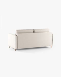 CANAPEA EXTENSIBILA SIMO, ALB, 225X94 CM, TAPITAT CU TAPITERIE DIN TEXTIL STRUCTURAT BABEL, MICADONI - Img 5
