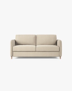 CANAPEA EXTENSIBILA SIMO, BEJ, 225X94 CM, TAPITAT CU TAPITERIE DIN TEXTIL STRUCTURAT BABEL, MICADONI