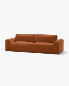 CANAPEA EXTENSIBILA VICTOR, CARAMIZIU, 246X100 CM, TAPITAT CU TAPITERIE DIN TEXTIL STRUCTURAT MOLYBDEN, MICADONI - Img 2