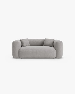 CANAPEA MARTINA, CU 2 LOCURI, GRI DESCHIS, 200 CM, CU TAPITERIE DIN TEXTIL STRUCTURAT BOSTON, MICADONI