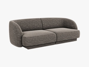 CANAPEA MILEY, 2 LOCURI, 180 CM, GRI INCHIS 16, TAPITERIE CHENILLE, DESIGN DEOSEBIT