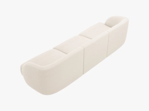 CANAPEA MILEY, 3 LOCURI, 259 CM, BEJ, TAPITERIE BOUCLE, DESIGN DEOSEBIT - Img 3
