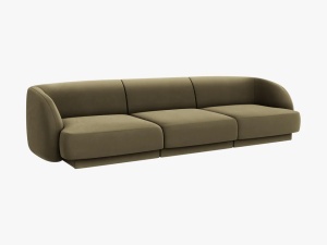 CANAPEA MILEY, 3 LOCURI, 259 CM, VERDE 77, TAPITERIE DIN CATIFEA, DESIGN DEOSEBIT - Img 2