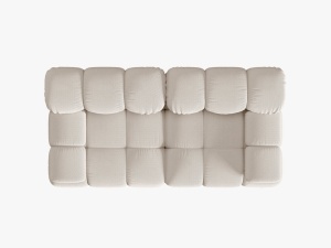 CANAPEA MODULARA BELLIS, 2 LOCURI, 188 CM, BEJ DESCHIS 23, TAPITERIE DIN CATIFEA 3D, DESIGN DEOSEBIT - Img 4