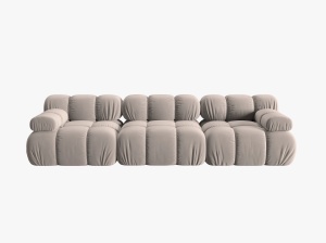 CANAPEA MODULARA BELLIS, 3 LOCURI, 282 CM, BEJ 16, TAPITERIE DIN CATIFEA, DESIGN DEOSEBIT