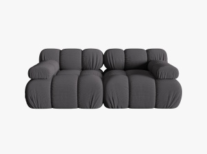 CANAPEA MODULARA BELLIS, CU 2 LOCURI, EXPRESSO, CU TAPITERIE DIN TEXTIL 3D SONIC, MICADONI
