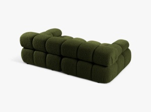 CANAPEA MODULARA BELLIS, CU 2 LOCURI, VERDE, CU TAPITERIE BOUCLE ROLF, MICADONI - Img 3
