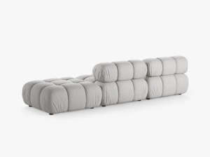 CANAPEA MODULARA BELLIS, PE DREAPTA, CU TAPITERIE DIN TEXTIL STRUCTURAT LIBERTY, MICADONI - Img 3