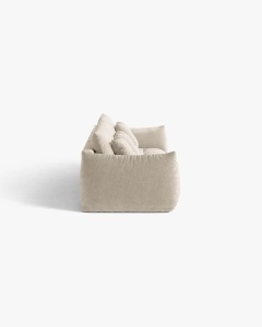 CANAPEA MODULARA, CU 4 LOCURI, BLOOM, 232 CM, BEJ DESCHIS, CU TAPITERIE DIN TEXTIL STRUCTURAT WIND, MICADONI - Img 3