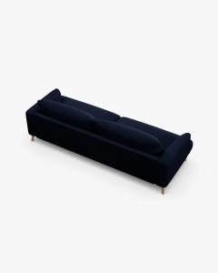CANAPEA NAOMI, ALBASTRU ROYAL, 230X95 CM, TAPITAT CU TAPITERIE DIN TEXTIL CATIFEA SALVADOR, MICADONI - Img 2