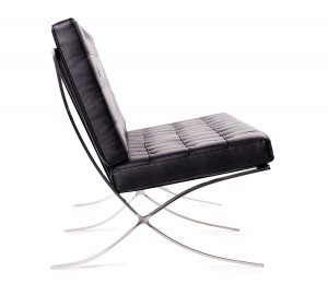 CANAPEA NEAGRA DIN PIELE NATURALA BARCELON STIL MODERN - Img 6