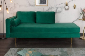CANAPEA/ PAT DE ZI, DIVAN 195CM, CATIFEA VERDE, DESIGN RETRO, ARTIM SELECT GROUP - Img 3