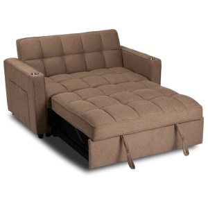CANAPEA RABATABILA, ARTIM MEBLE, REALIZAT DIN MATERIAL TEXTIL MARO SI METAL, STIL MODERN - Img 9
