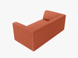 CANAPEA RUBY, CU 2 LOCURI, CORAI, CU TAPITERIE DIN TEXTIL STRUCTURAT OTTAWA, MICADONI - Img 4