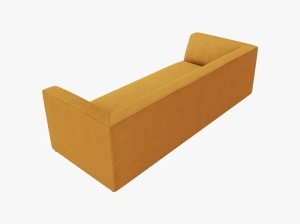 CANAPEA RUBY, CU 3 LOCURI, GALBEN, CU TAPITERIE DIN TEXTIL STRUCTURAT OTTAWA, MICADONI - Img 3