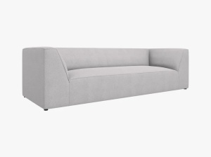 CANAPEA RUBY, CU 3 LOCURI, GRI DESCHIS, CU TAPITERIE DIN TEXTIL STRUCTURAT OTTAWA, MICADONI - Img 2