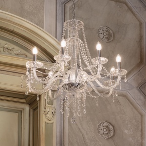 CANDELABRU AMADEUS SP8, TRANSPARENT, DIN STICLA, STIL CLASIC - Img 2