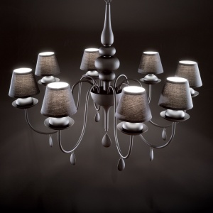CANDELABRU BLANCHE SP8, NEGRU, DIN METAL, STIL CLASIC - Img 2