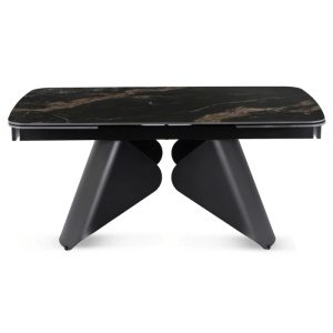 CEL MAI MIC PRET!!!MASA EXTENSIBILA 160-240CM, ARTIM MEBLE, REALIZATA DIN METAL SI CERAMICA, CULOARE MARMURA NEAGRA/NEGRU, STIL MODERN - Img 10