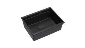 CHIUVETA BUCATARIE REA LOGAN 100, CU DOP, NEGRU/NEGRU, DIN GRANIT, CALITATE SUPERIOARA