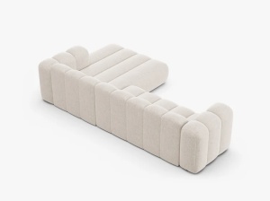 COLTAR CU 4 LOCURI LUPIN 288, PE DREAPTA BEJ DESCHIS, CU TAPITERIE DIN TEXTIL CHENILLE EDEN, MICADONI - Img 4