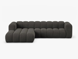 COLTAR CU 4 LOCURI LUPIN 288, PE DREAPTA, GRI INCHIS, CU TAPITERIE DIN TEXTIL CHENILLE EDEN, MICADONI