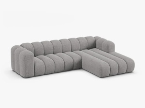 COLTAR CU 4 LOCURI LUPIN 288, PE DREAPTA, GRI INCHIS, CU TAPITERIE DIN TEXTIL CHENILLE EDEN, MICADONI - Img 2