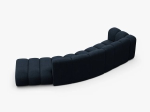 COLTAR CU 5 LOCURI, LUPIN, 335, PE DREAPTA, ALBASTRU INCHIS, CU TAPITERIE DIN TEXTIL BOUCLE BALOO, MICADONI - Img 3