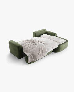 COLTAR EXTENSIBIL ELLA, PE DREAPTA, VERDE, 271X174 CM, TAPITAT CU TAPITERIE DIN TEXTIL CATIFEA VOGUE, MICADONI - Img 5