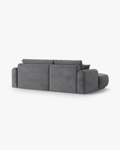 COLTAR EXTENSIBIL ELLA, PE STANGA, GRI, 271X174 CM, TAPITAT CU TAPITERIE DIN TEXTIL STRUCTURAT SORELLA, MICADONI - Img 3