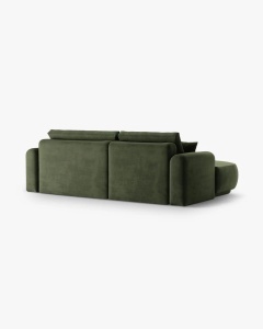 COLTAR EXTENSIBIL ELLA, PE STANGA, VERDE, 271X174 CM, TAPITAT CU TAPITERIE DIN TEXTIL CATIFEA VOGUE, MICADONI - Img 3