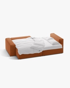 COLTAR EXTENSIBIL VICTOR, PE STANGA, CARAMIZIU, 246X148 CM, TAPITAT CU TAPITERIE DIN TEXTIL STRUCTURAT MOLYBDENE, MICADONI - Img 3