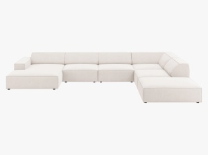 COLTAR JODIE, DREAPTA, 7 LOCURI, 364 CM, DIVERSE CULORI SI MATERIALE, DESIGN DEOSEBIT - Img 12