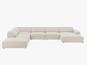 COLTAR JODIE, STANGA, 7 LOCURI, 364 CM, DIVERSE CULORI SI MATERIALE, DESIGN DEOSEBIT - Img 4