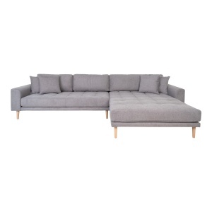 COLTAR LIDO CU 4 PERINI 290CM, DIN LEMN SI TEXTIL, CULOARE GRI DESCHIS, HOUSE NORDIC
